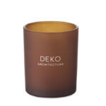 Kerze aus Pflanzenwachs 80 g Braun mit markiertem Druckbereich für Ihr Logo