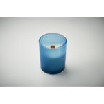 Kerze aus Pflanzenwachs 80 g Blau, Detailaufnahme des Materials