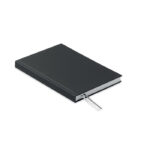 DIN A5 Notizbuch rec. Material Schwarz als Werbeartikel mit Logodruck