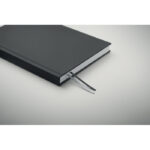 DIN A5 Notizbuch rec. Material Schwarz, Detailaufnahme des Materials