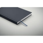 DIN A5 Notizbuch rec. Material Blau, Detailaufnahme des Materials
