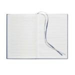 DIN A5 Notizbuch rec. Material Blau von oben
