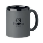 Keramikbecher für Laser 300 ml Grau mit markiertem Druckbereich für Ihr Logo
