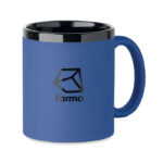 Keramikbecher für Laser 300 ml Blau mit markiertem Druckbereich für Ihr Logo