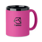 Keramikbecher für Laser 300 ml Rosa mit markiertem Druckbereich für Ihr Logo