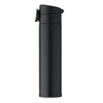 Doppelwandige Flasche 300 ml Schwarz, Rückansicht