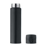 Doppelwandige Flasche 300 ml Schwarz, geöffnet dargestellt