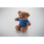 Teddybär mit T-Shirt 23cm Blau, Detailaufnahme des Materials