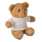 Teddybär mit T-Shirt 23cm Weiß als Werbeartikel mit Logodruck