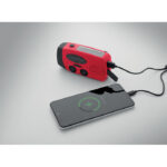 AM/FM Radio mit Taschenlampe MO2746- Rot, Detailaufnahme des Materials
