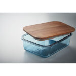 Lunchbox Glas 800ml Blau, Detailaufnahme des Materials