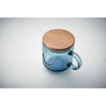 Gerippter Glasbecher 300ml, Detailaufnahme des Materials