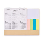 Tischkalender mit Memoblock – Rückansicht