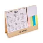 Tischkalender mit Memoblock mit markiertem Druckbereich für Ihr Logo
