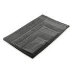 Badetuch Baumwolle Grau, Detailaufnahme des Materials