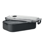 Lunchbox PP 750ml Schwarz, Rückansicht