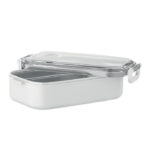 Lunchbox PP 750ml Weiß, Rückansicht