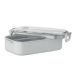 Lunchbox PP 750ml Grau, Rückansicht