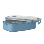 Lunchbox PP 750ml Blau, Rückansicht