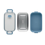 Lunchbox PP 750ml Blau, geöffnet dargestellt