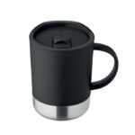 PP Becher 300ml Schwarz, Rückansicht
