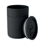 PP-Becher 330ml Schwarz, Rückansicht