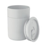 PP-Becher 330ml Weiß, Rückansicht