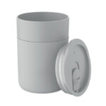 PP-Becher 330ml Grau, Rückansicht