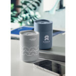 PP-Becher 330ml Grau mit markiertem Druckbereich für Ihr Logo