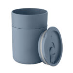 PP-Becher 330ml Blau, Rückansicht
