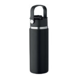 Isolierflasche 500 ml Schwarz, Seitenansicht