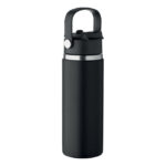Isolierflasche 500 ml Schwarz von oben