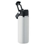 Isolierflasche 500 ml Weiß, Rückansicht