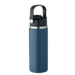 Isolierflasche 500 ml Blau, Seitenansicht
