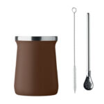 Yerba-Mate-Becher 240ml Braun, Rückansicht