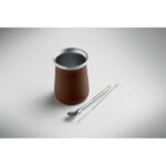 Yerba-Mate-Becher 240ml Braun, Detailaufnahme des Materials