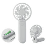 Klappbarer Ventilator Weiß als Werbeartikel mit Logodruck