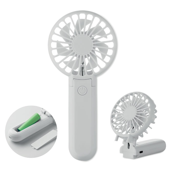 Klappbarer Ventilator Weiß Klappbarer Ventilator Weiß als Werbeartikel mit Logodruck