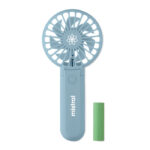 Klappbarer Ventilator Blau mit markiertem Druckbereich für Ihr Logo