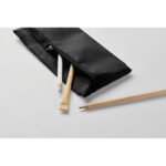 Schlampermäppchen RPET Schwarz, Detailaufnahme des Materials