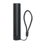 Wiederaufladbare Taschenlampe Schwarz, Rückansicht