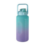 RPET-Trinkflasche 2000ml Blau als Werbeartikel mit Logodruck