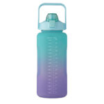 RPET-Trinkflasche 2000ml Blau, geöffnet dargestellt