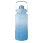 RPET-Trinkflasche 2000ml Blau, geöffnet dargestellt