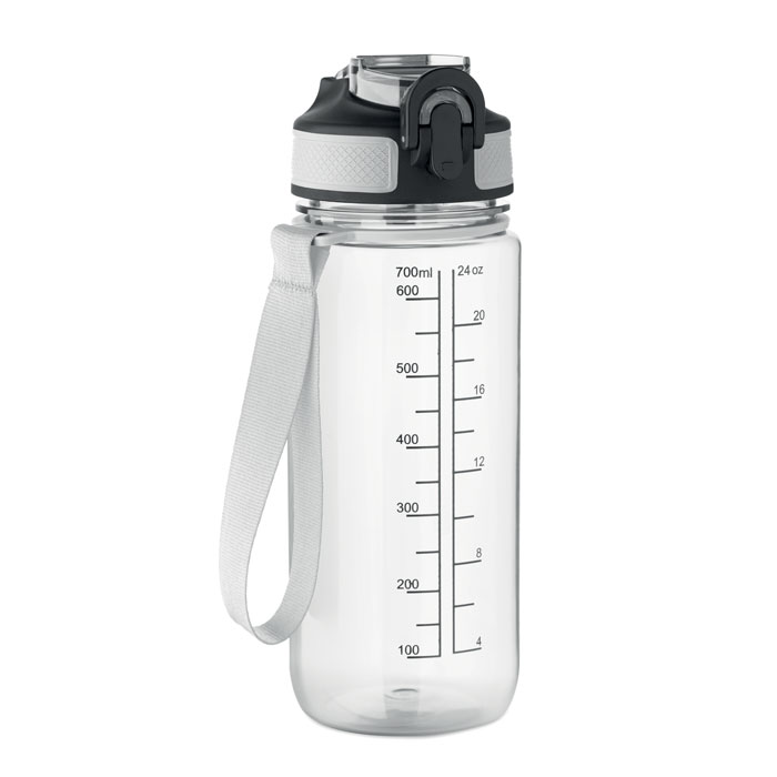 Sport-Trinkflasche 700ml Weiß als Werbeartikel mit Logodruck