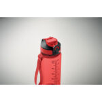 Sport-Trinkflasche 700ml Rot, geöffnet dargestellt