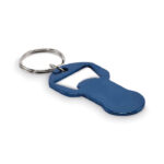 Schlüsselring mit Kapselheber Blau als Werbeartikel mit Logodruck