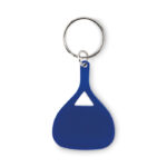 Schlüsselring aus Aluminium Blau, Rückansicht