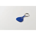 Schlüsselring aus Aluminium Blau, Detailaufnahme des Materials