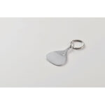 Schlüsselring aus Aluminium Silber, Detailaufnahme des Materials